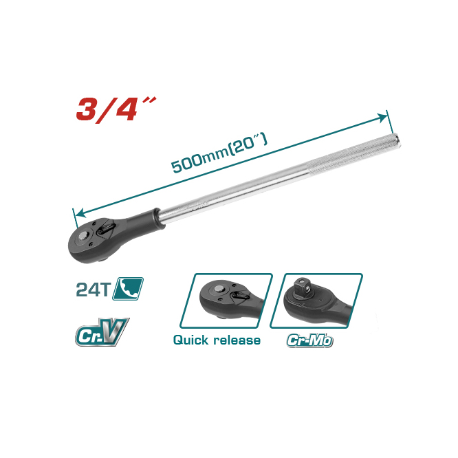 Cần siết chiều 3/4 inch dài 500mm TOTAL THT106346