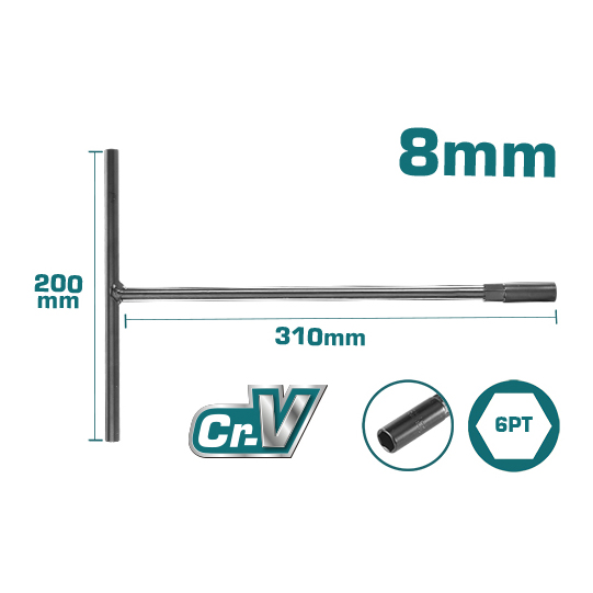 Chìa vặn chữ T 8mm TOTAL THTSWB0801