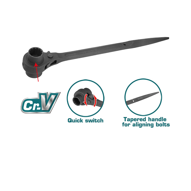 Cờ lê đuôi chuột tuýp đôi 19x24mm TOTAL THTRSW19241