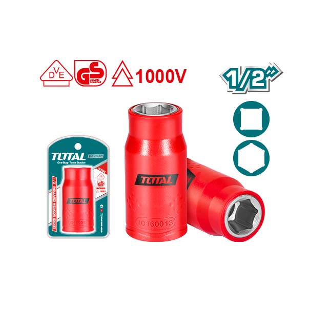 Đầu tiếp lục giác cách điện 1/2 inch 10mm TOTAL THIHAST12101