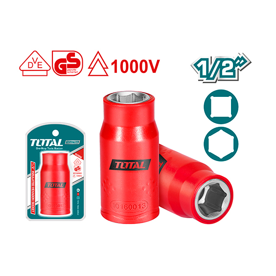 Đầu tiếp lục giác cách điện 1/2 inch 14mm TOTAL THIHAST12141