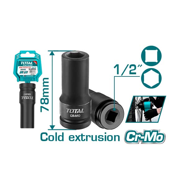 Đầu tiếp tác động sâu 1/2 inch 13mm TOTAL THDIS12131L