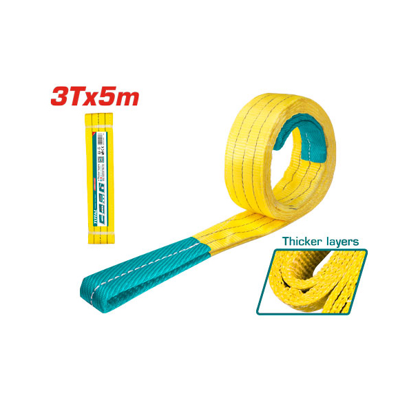 Dây cáp vải cẩu hàng vàng 3Tx5m TOTAL THTWS0305