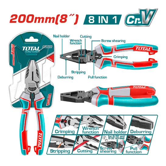 Bộ kềm răng đa chức năng 8 trong 1 TOTAL - THTMF186