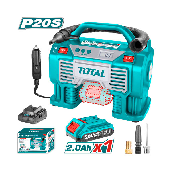 Máy bơm hơi cầm tay tự động dùng Pin 20V TOTAL - TACLI20021