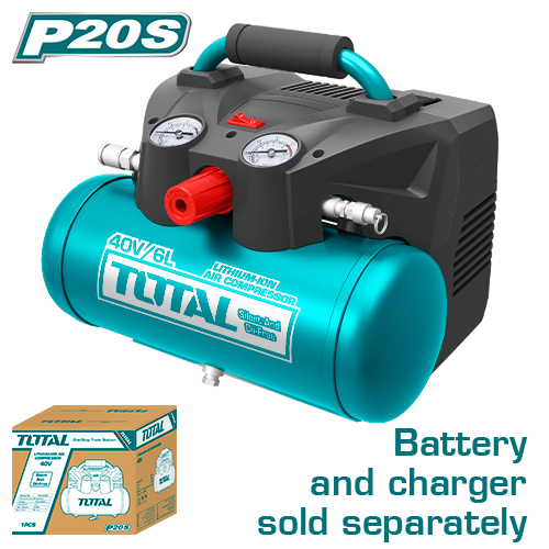 Máy nén khí 6L dùng Pin 40V TOTAL TACLI2003