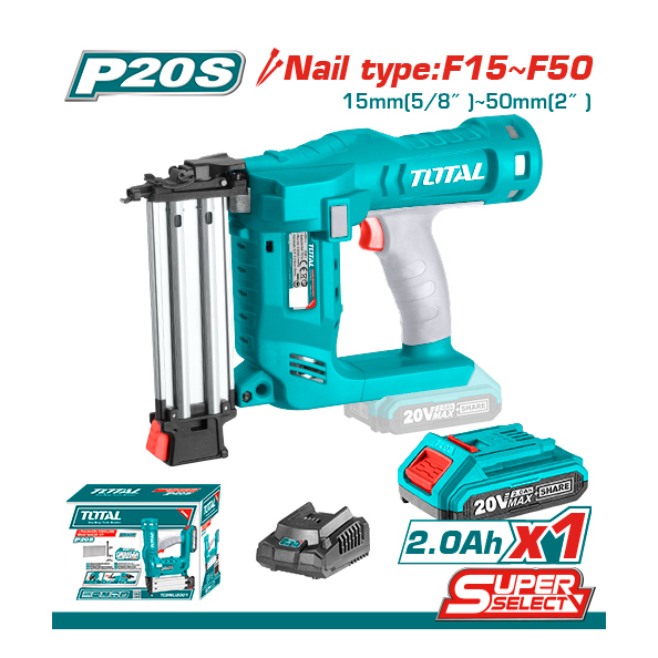 Súng bắn đinh thẳng dùng Pin 20V TOTAL TCBNLI2016