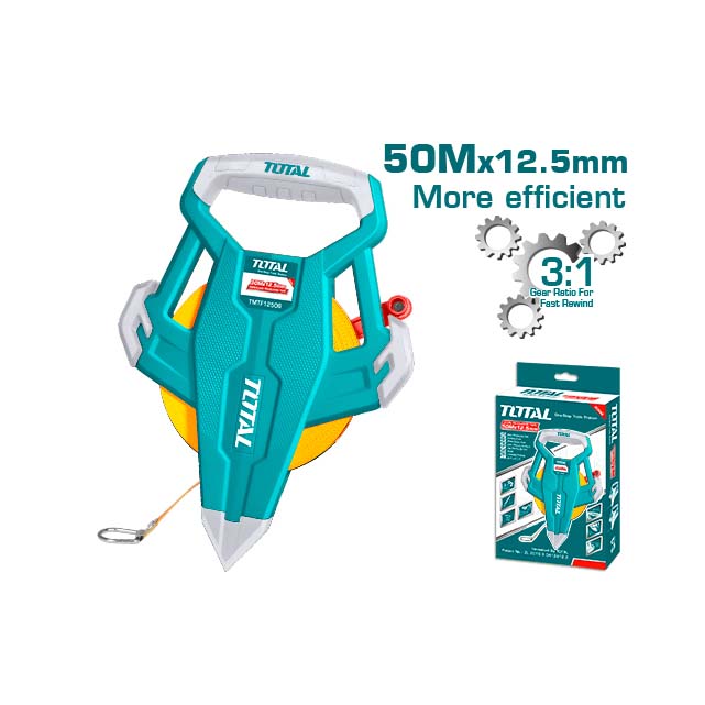 Thước dây sợi thủy tinh 50mx12.5mm TOTAL TMTF13506