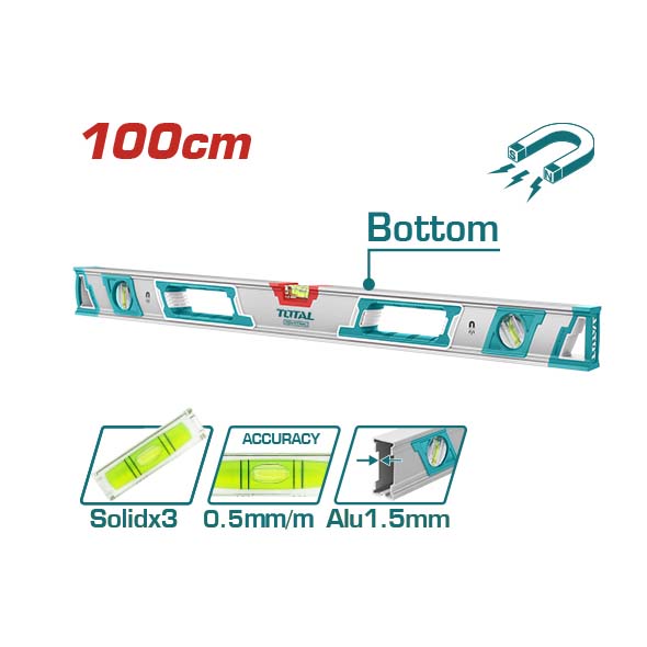 Thước thủy kèm theo nam châm hút 100cm TOTAL TMT210086M