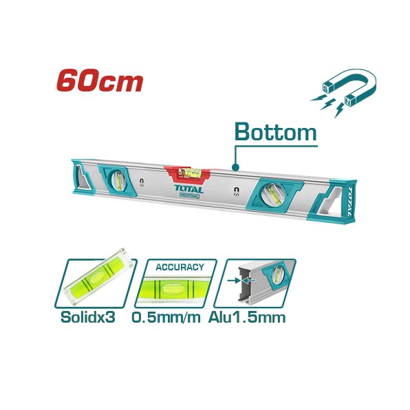 Thước thủy kèm theo nam châm hút 60cm TOTAL TMT26086M