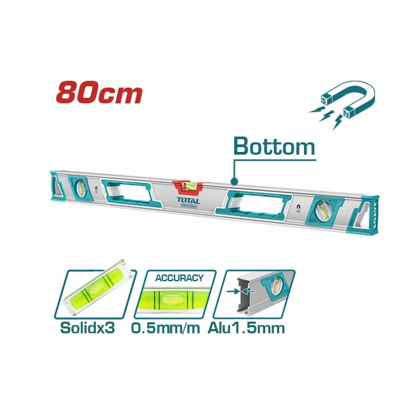 Thước thủy kèm theo nam châm hút 80cm TOTAL TMT28086M