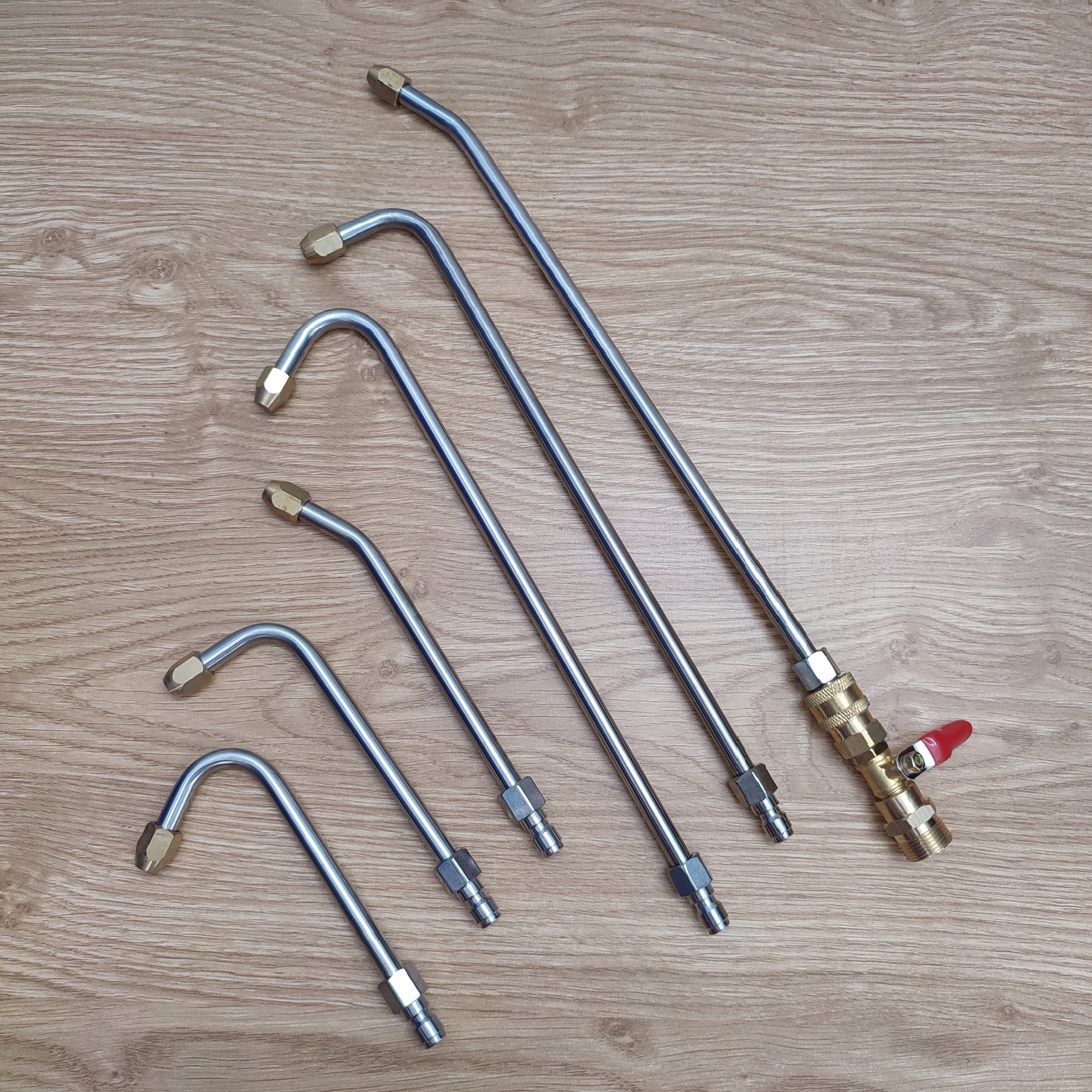 Bộ béc rửa máy lạnh thẳng - nối nhanh 1/4Inch (Cần nối nhanh 15cm)