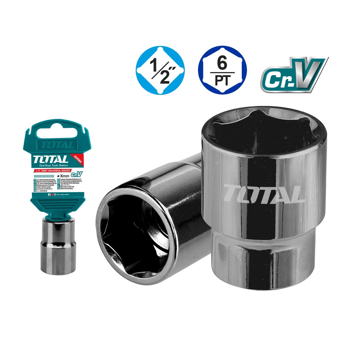 Đầu tiếp 1/2" TOTAL THTST12101 10mm