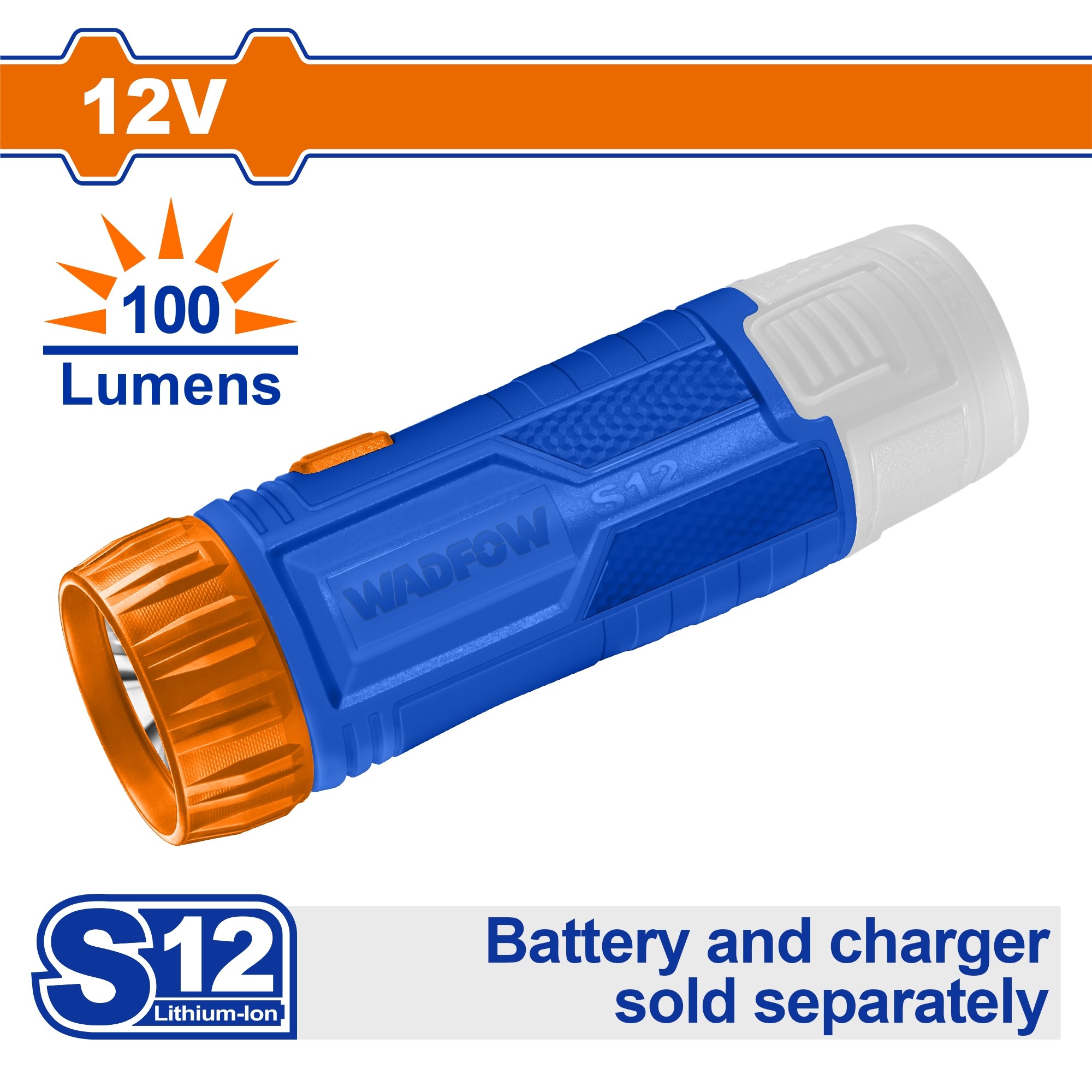 Đèn pin dùng pin 12V (không kèm pin sạc) - WADFOW - WFLLI912