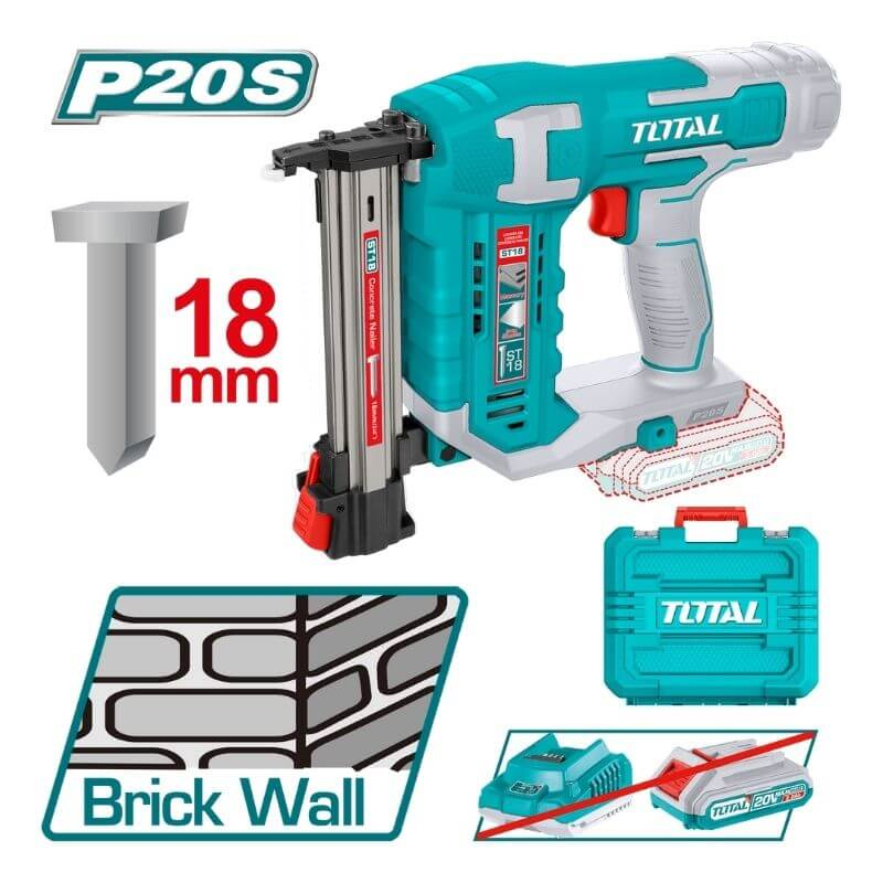 Máy bắn đinh bê tông không chổi than dùng pin 20V (không kèm pin & sạc) - TOTAL - TCSTLI3805