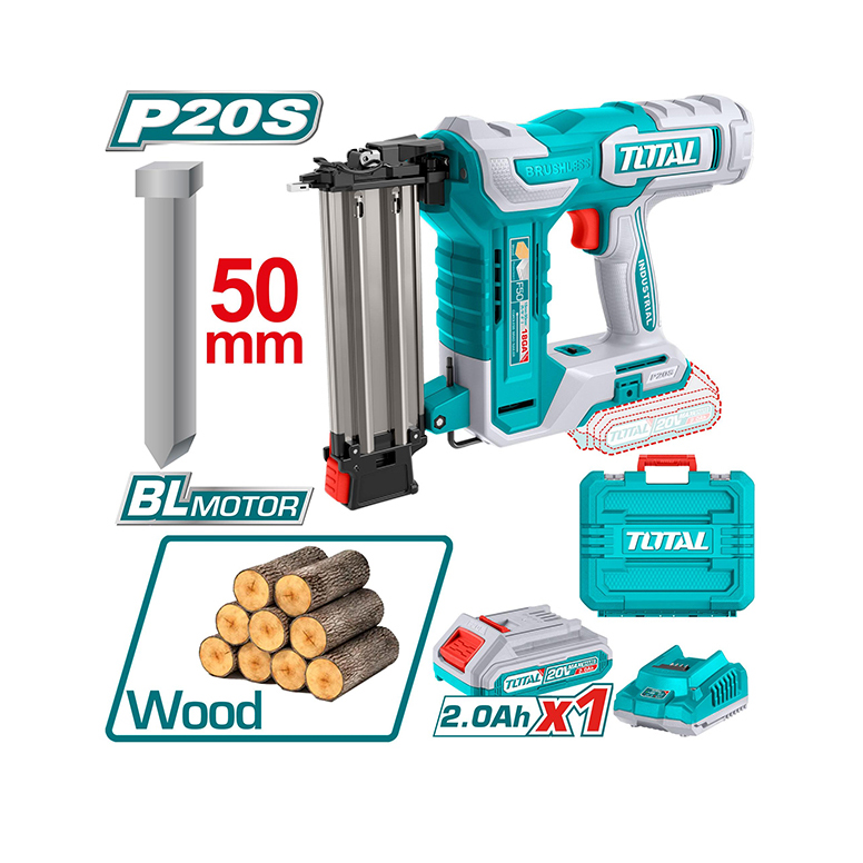 Máy bắn đinh thẳng không chổi than dùng pin 20V - TOTAL - TCBNLI5008