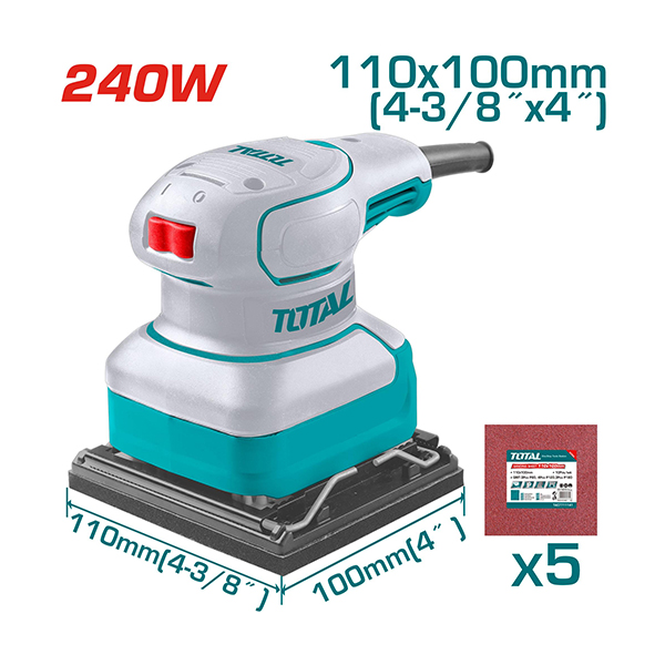 Máy chà nhám vuông 240W - TOTAL - TF2241108