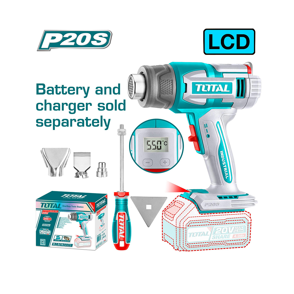 Máy thổi nhiệt dùng pin 20V (không kèm pin & sạc) - TOTAL - TBLI2003