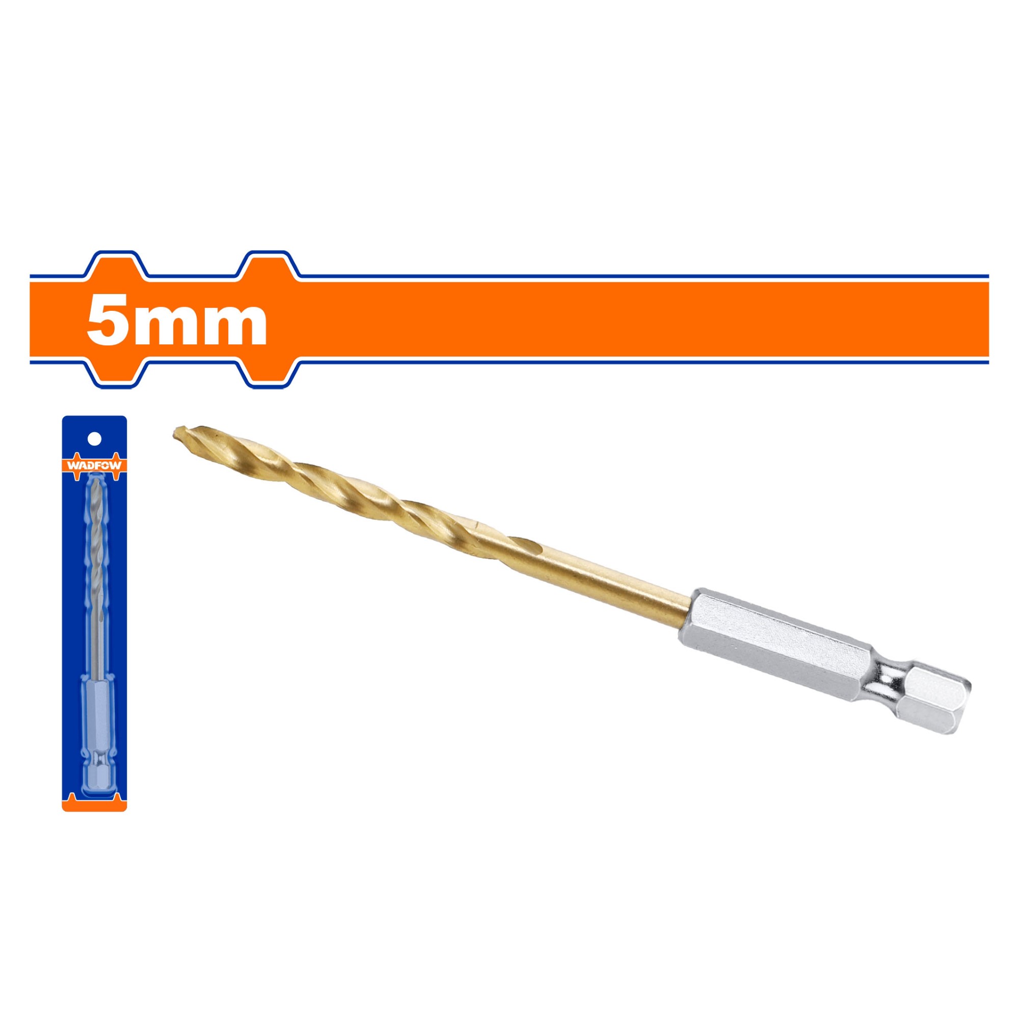 Mũi khoan xoắn HSS 5mm - WADFOW - WTD6K05