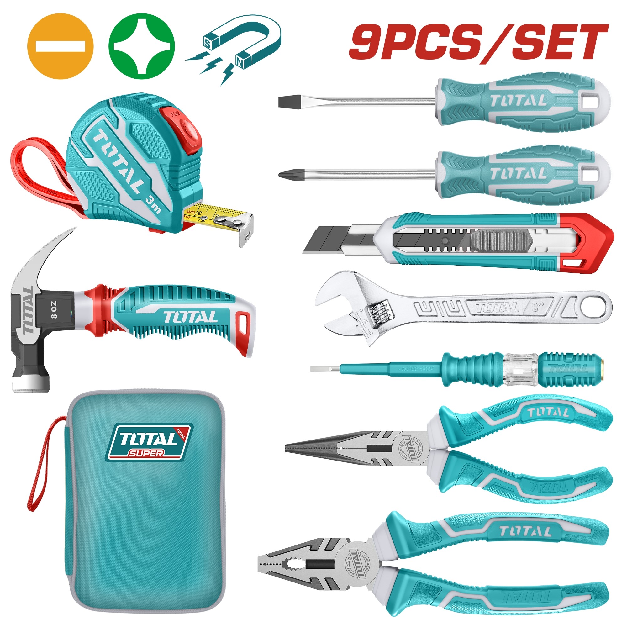 Bộ 9 dụng cụ cầm tay TOTAL - THKTHP90097