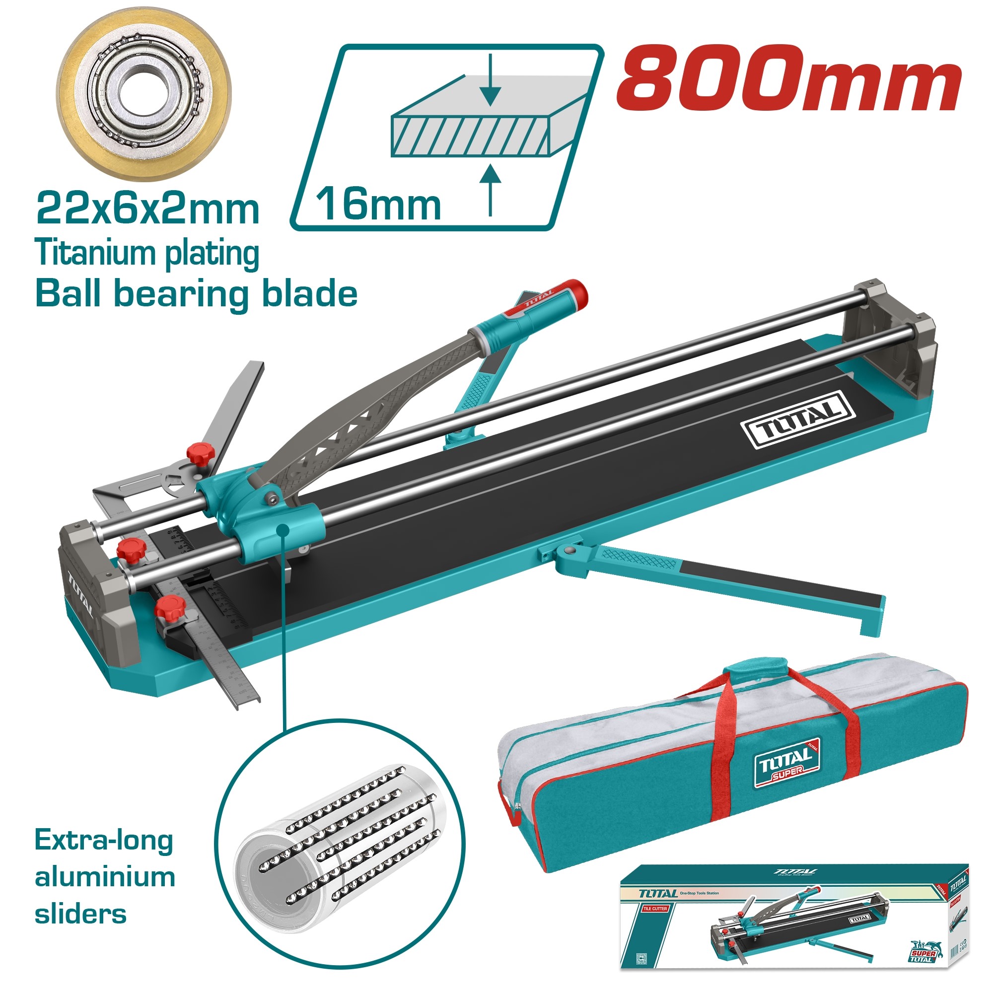 Bàn cắt gạch đẩy tay 800mm - TOTAL - THT578002