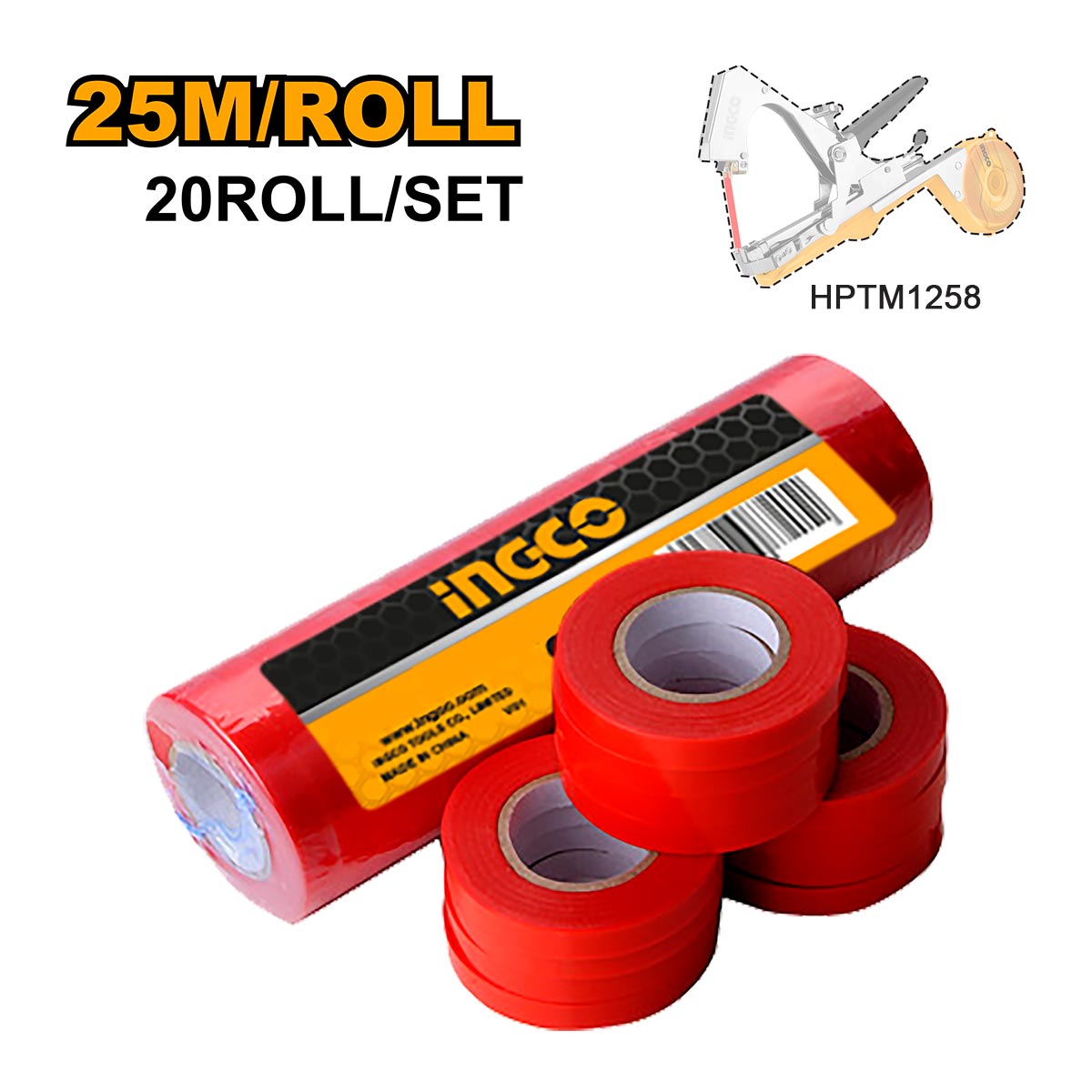 Bộ 20 Cuộn băng quấn cây 25m dùng cho HPTM1258 INGCO - HPTM1258T