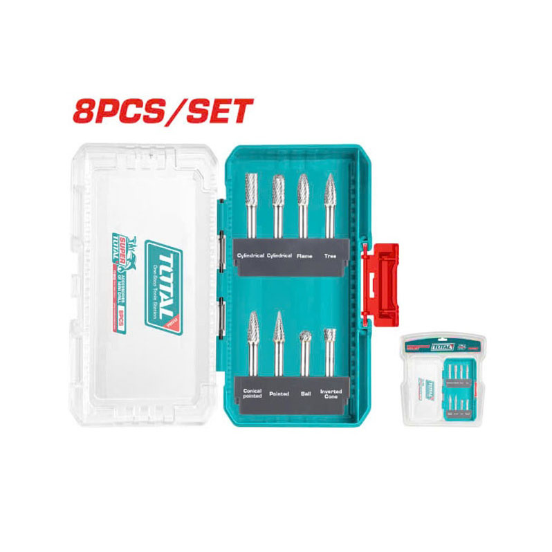 Bộ 8 mũi mài cacbua vonfram TOTAL - TACSDL10801
