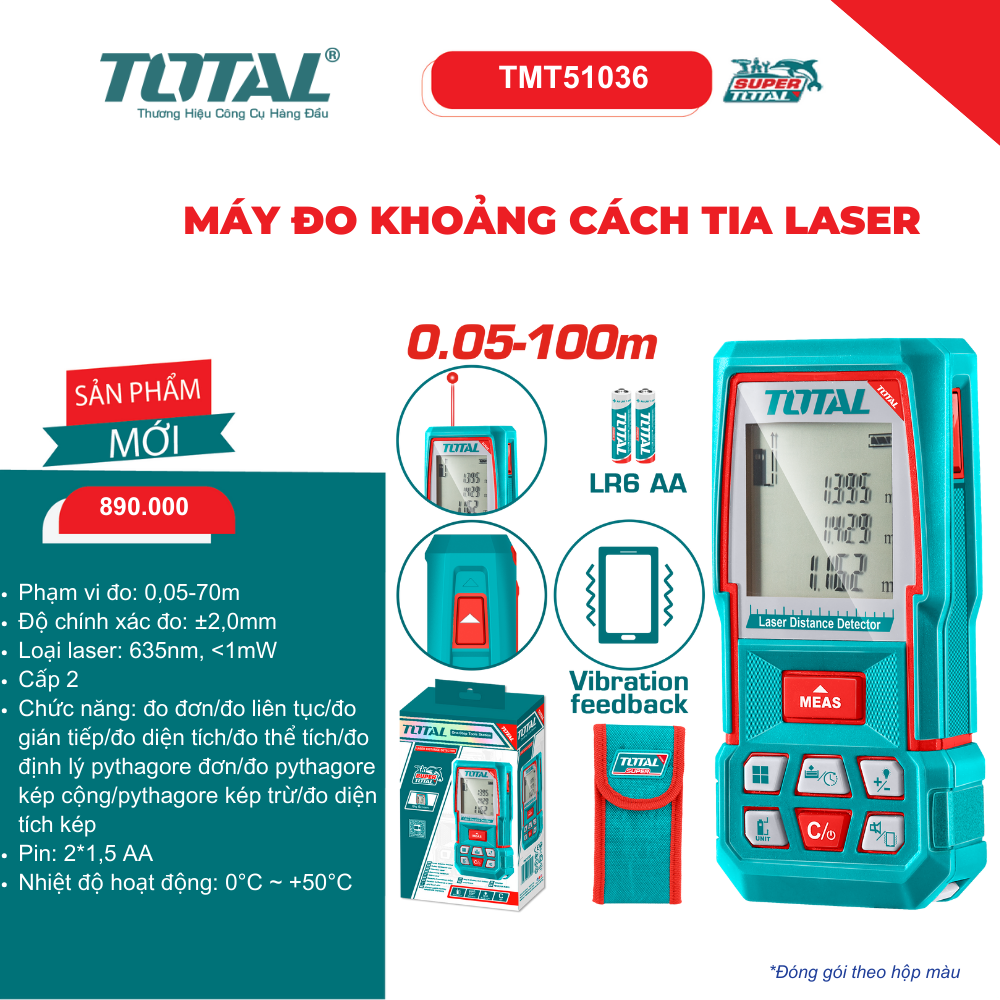 Máy đo khoảng cách tia laser TOTAL - TMT51036