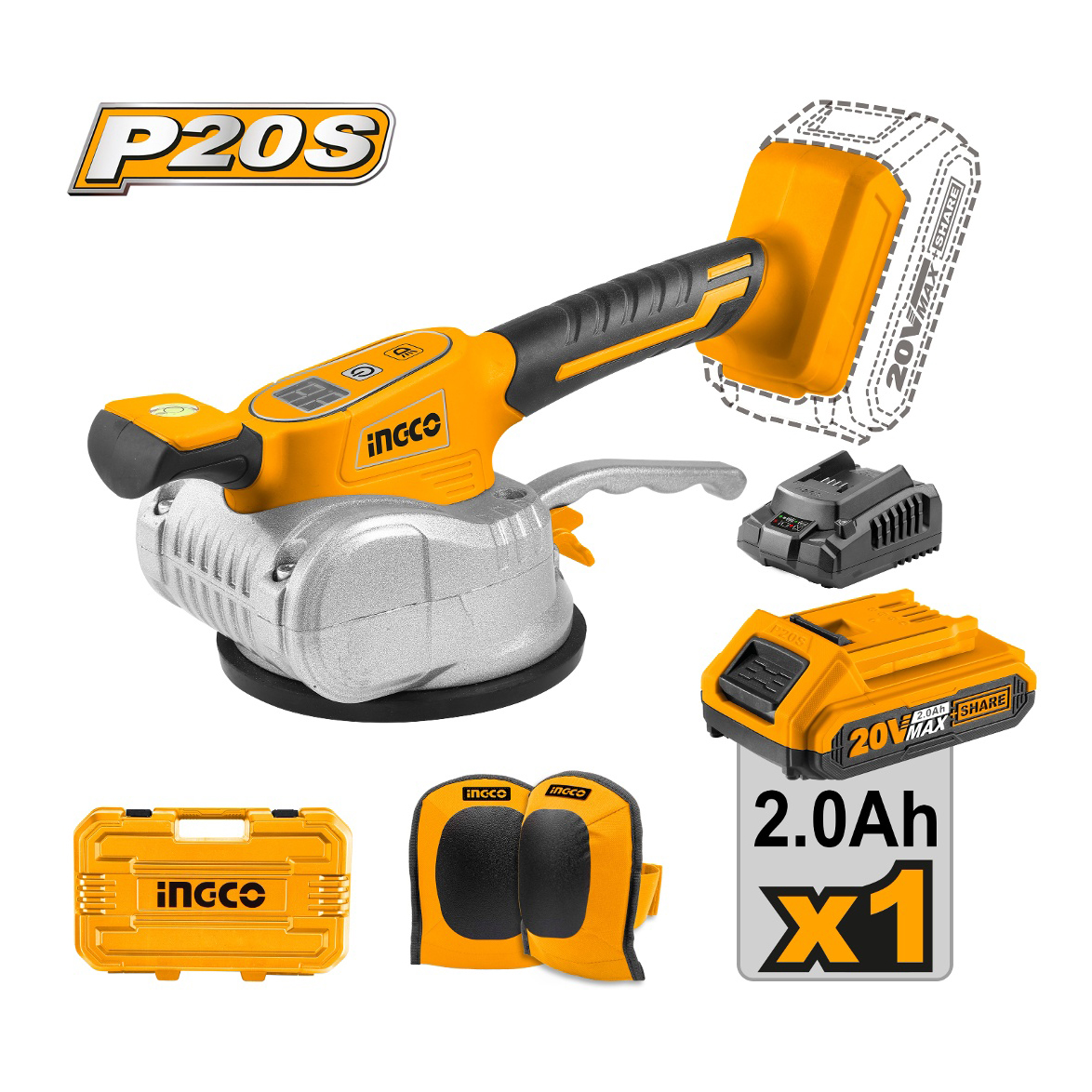 Máy ốp lát gạch dùng pin 20V-50kg INGCO - CTVLI20101