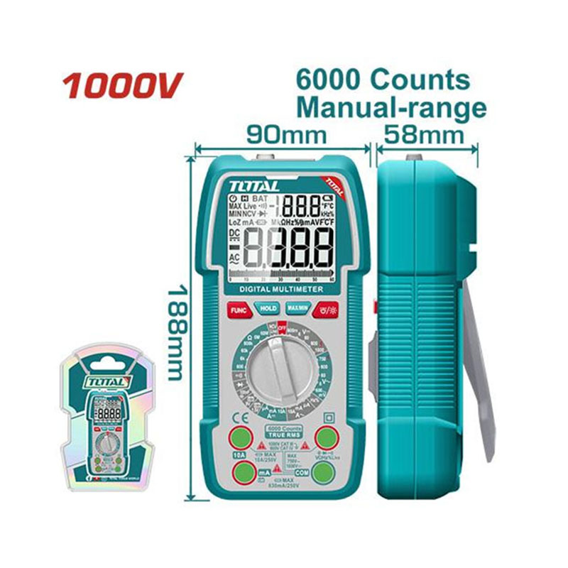 Đồng hồ vạn năng kỹ thuật số TOTAL - TMT5310002