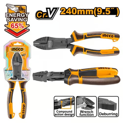 Kìm răng trợ lực cao cấp 240mm(9.5") INGCO - HCCP58240