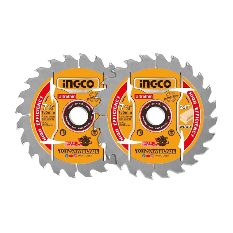 Lưỡi cưa TCT siêu mỏng 185mm 24T INGCO - TSB1853
