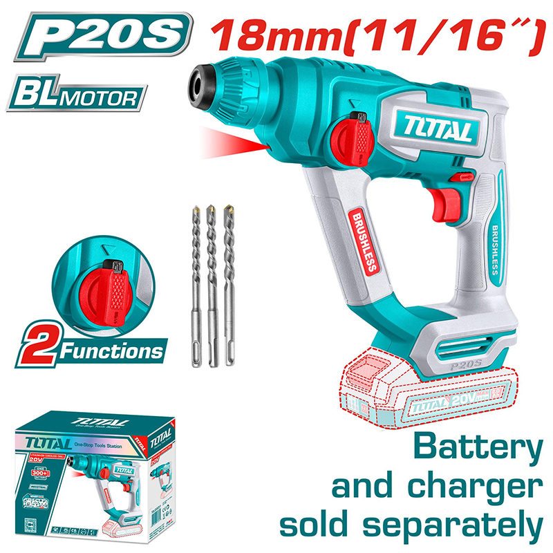 Máy khoan động lực dùng pin Lithium 20V (không kèm pin & sạc) TOTAL - TRHLI20188