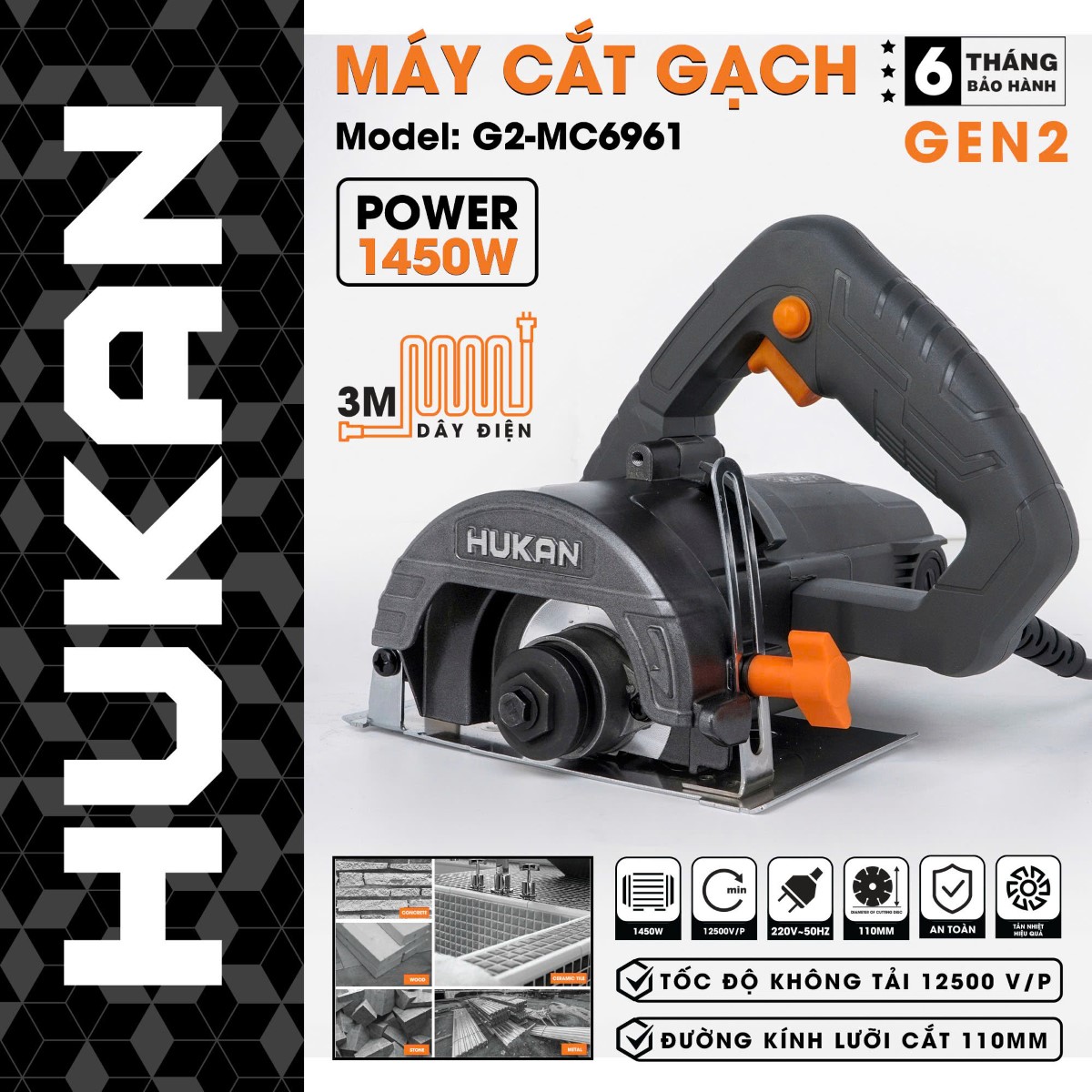 Máy Cắt Gạch HUKAN - G2-MC6961