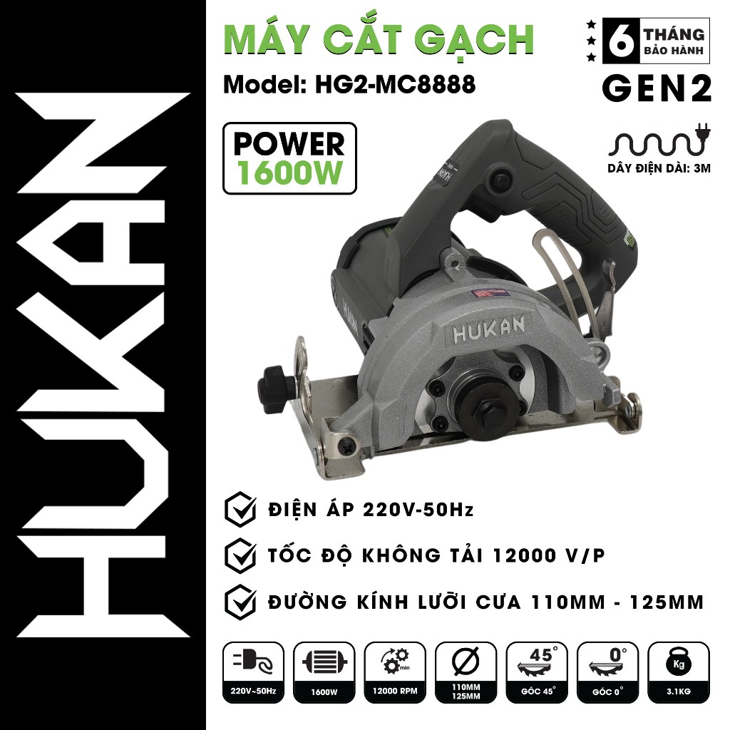 Máy Cắt Gạch HUKAN - HG2-MC8888