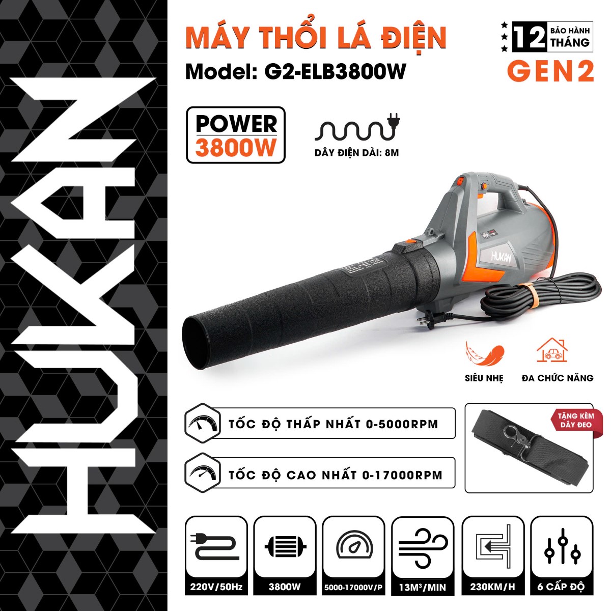 Máy Thổi Bụi HUKAN - HK-G2-ELB3800W