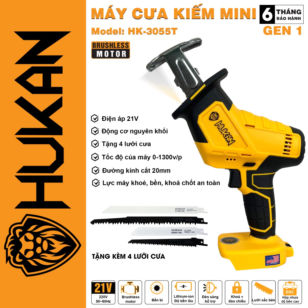 Thân máy cưa kiếm HUKAN BODY-HK-3055T