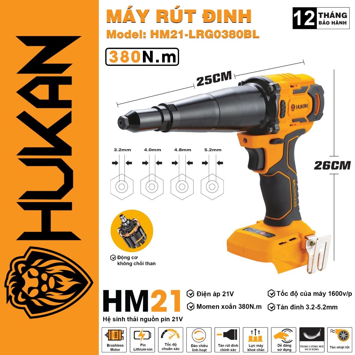 Thân Súng Rút Đinh HUKAN - BODY HM21-LRG0380B