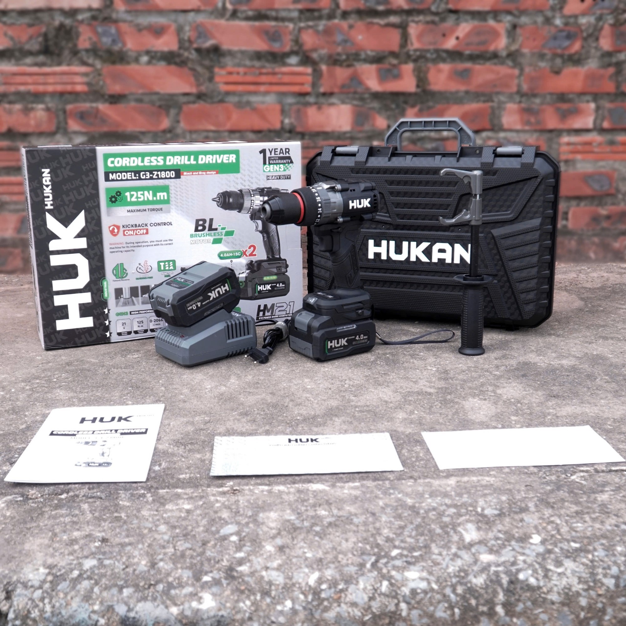 Máy Khoan Pin 13Mm HUKAN - G3 - Z1800