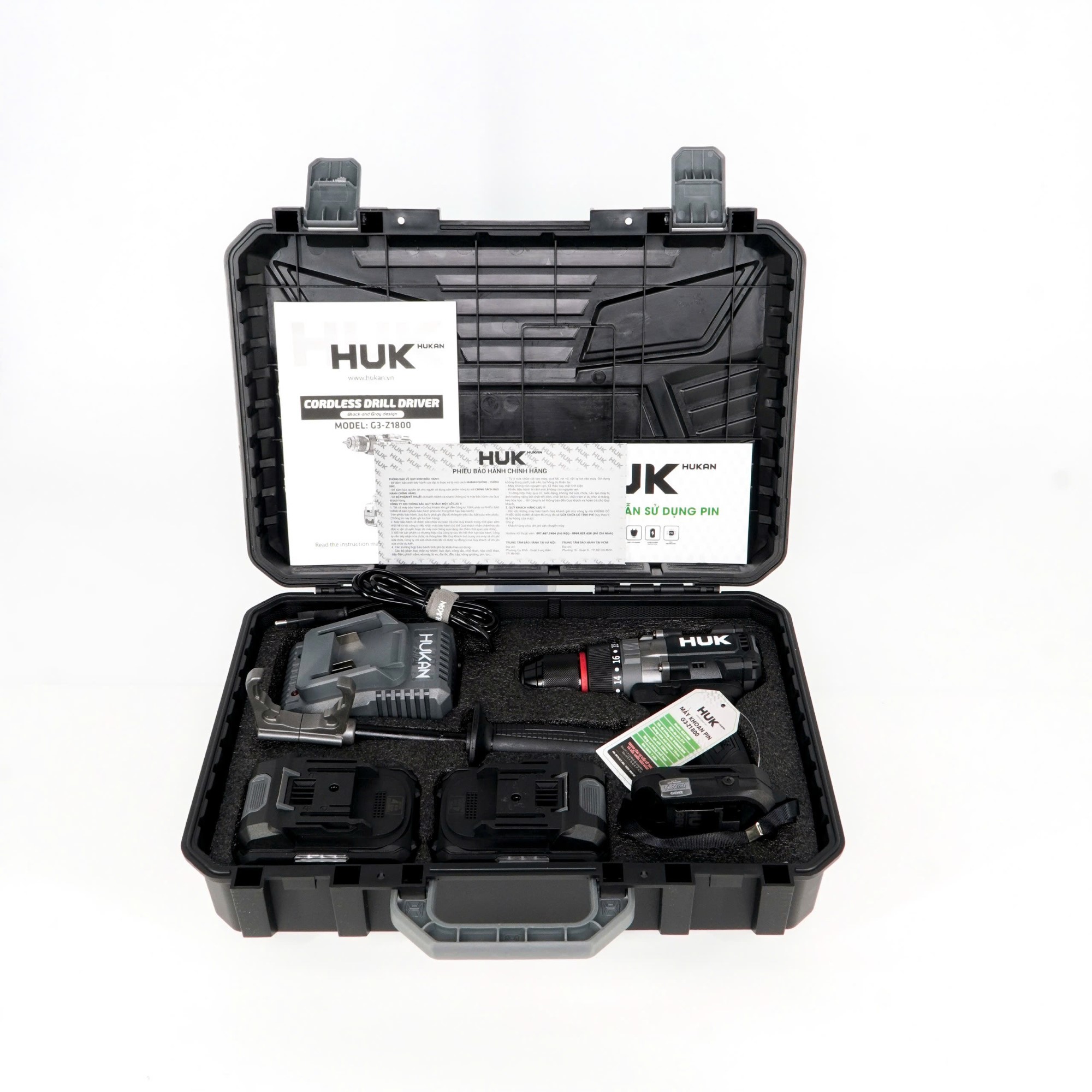 Máy Khoan Pin 13Mm HUKAN - G3 - Z1800