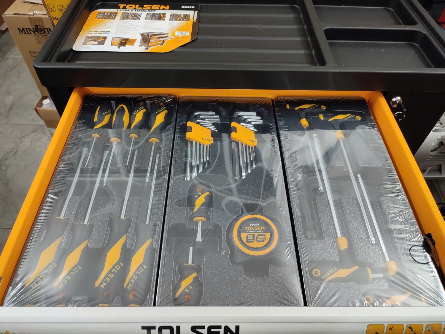 Bộ Dụng Cụ 175 Chi Tiết TOLSEN 85410 - ngăn 1