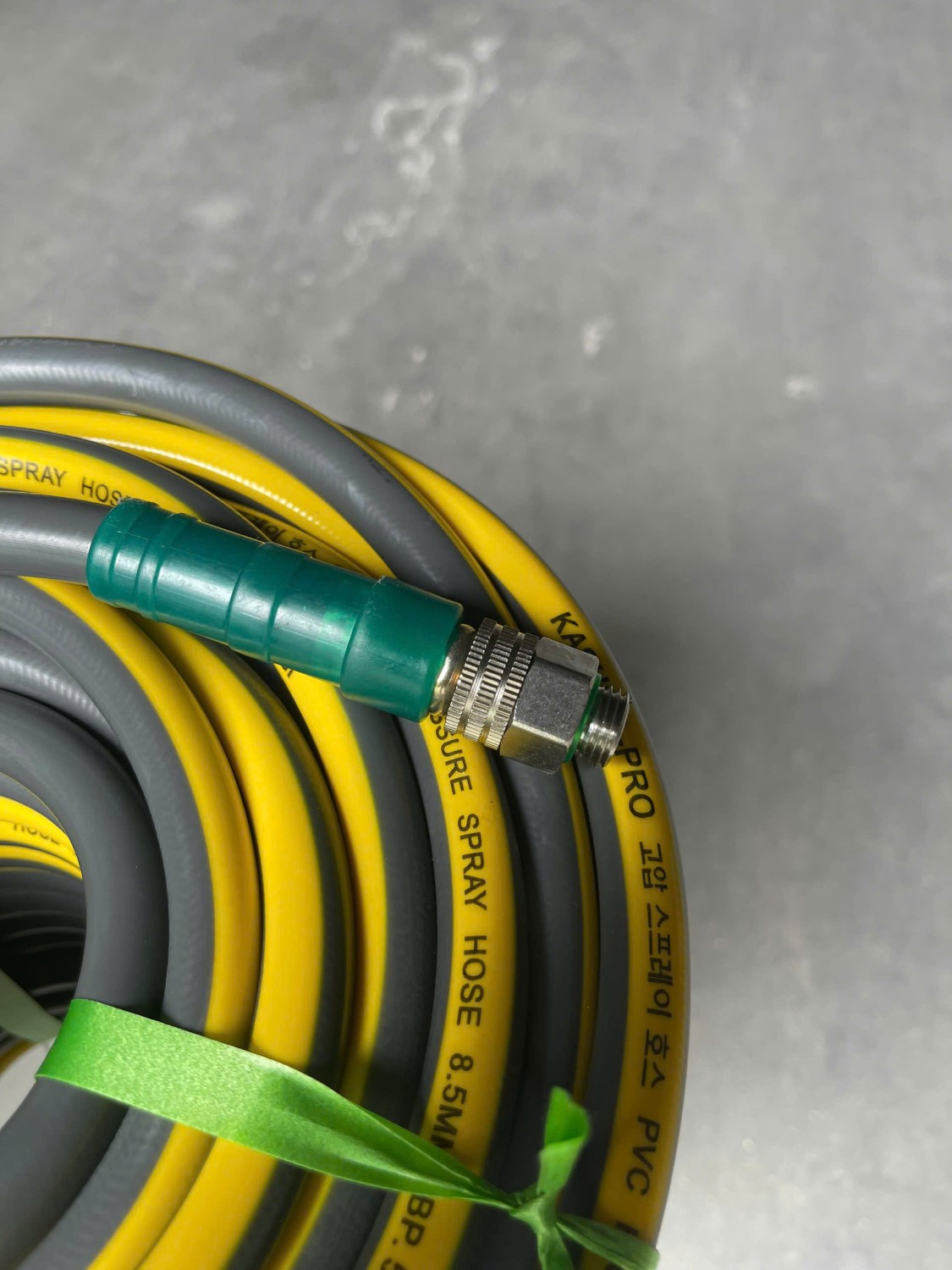 Dây phun áp lực KASUCO 8.5mmx50m (Vàng đen) - Mặt sau