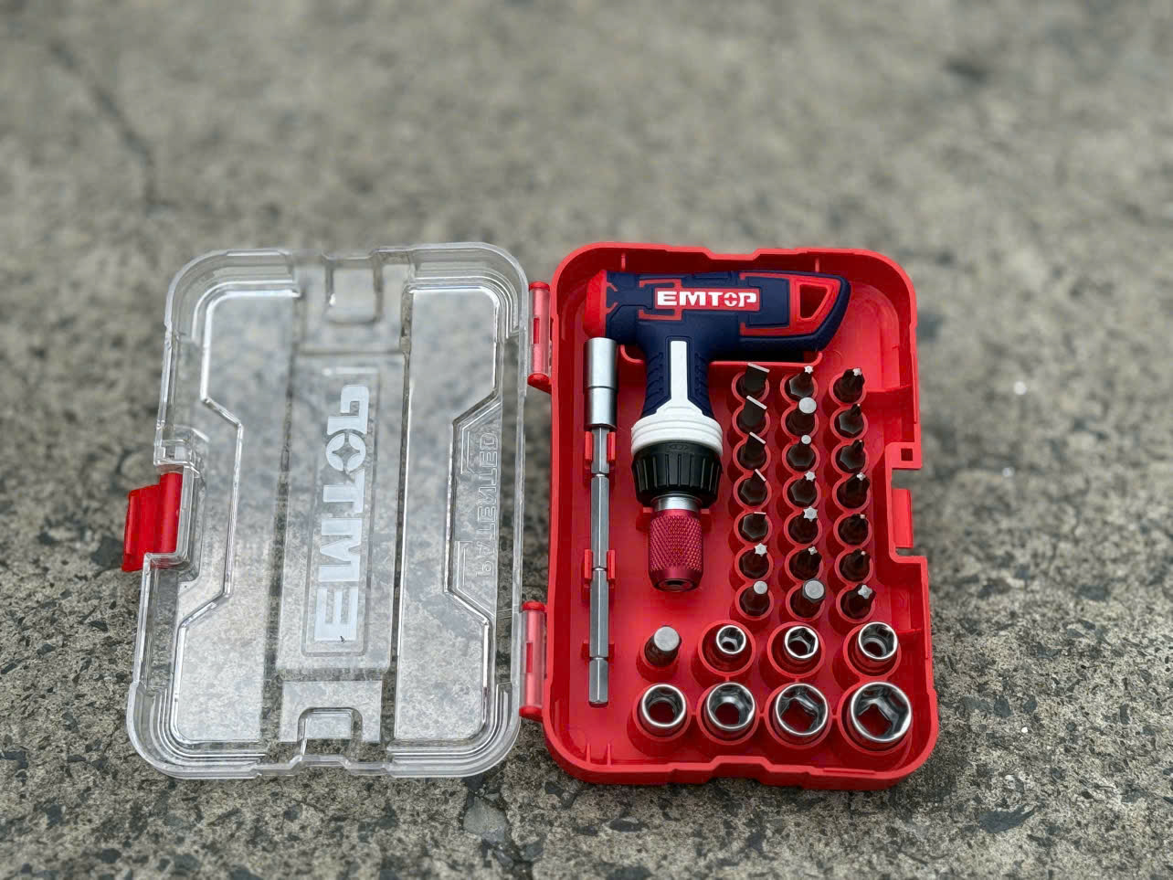 Bộ tua vít cờ lê tay cầm chữ T 31 chiếc EMTOP - EBST03102