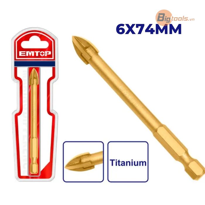 Mũi khoan đa năng (chuyên cho gạch và kính) EMTOP - EACG20606