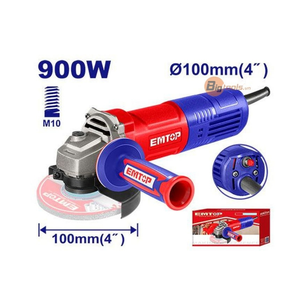 Máy mài 100mm (công tắc đuôi) EMTOP - EAGR09042