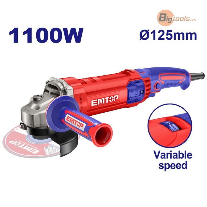 Máy mài tay dài 125mm (công tắc bóp) EMTOP - EAGR11053