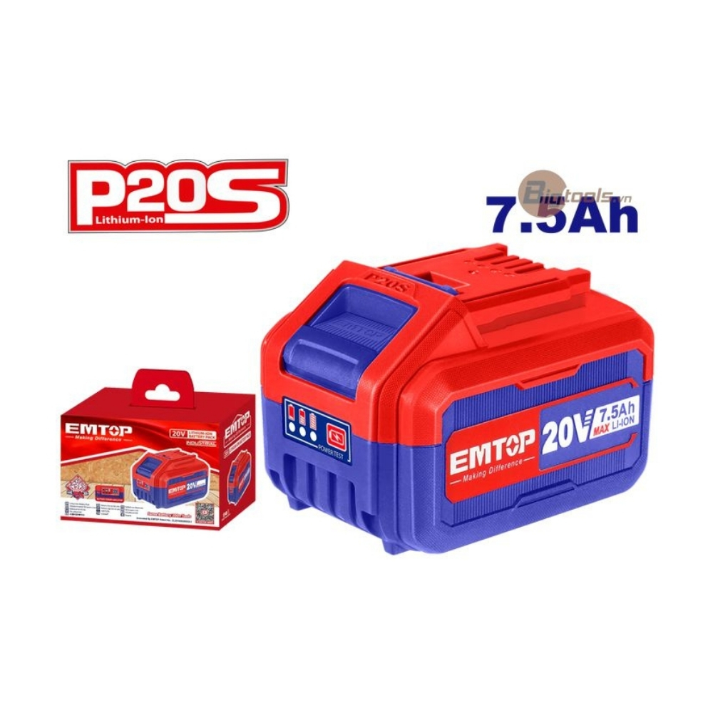 Cục pin Lithium-Ion  EMTOP - EBPK2075