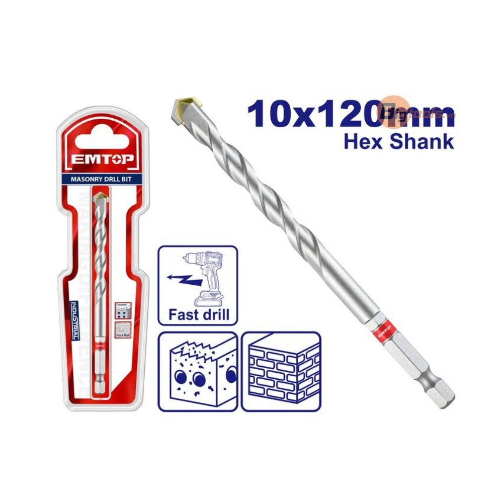 Mũi khoan bê tông ( Đuôi lục giác) EMTOP - ECDB030120