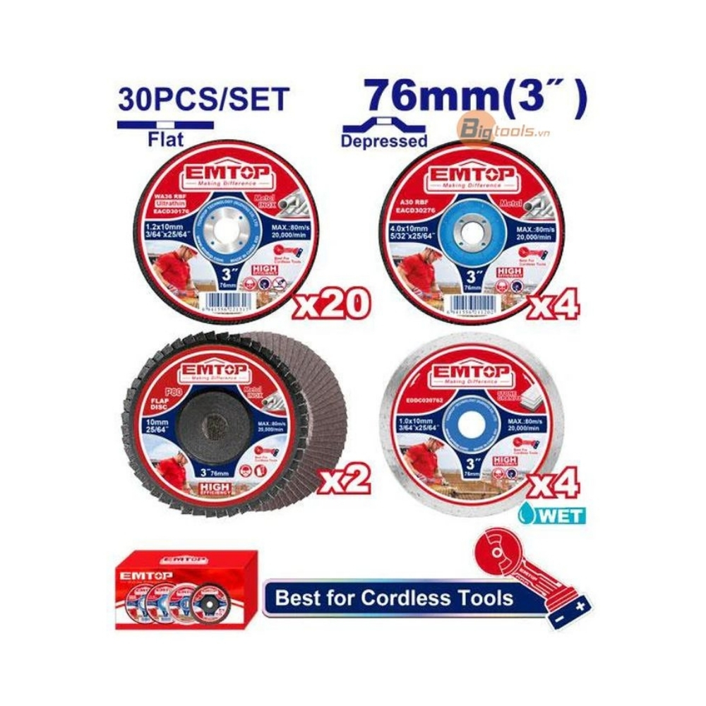 Bộ đĩa cắt và mài EMTOP - ECGD07630