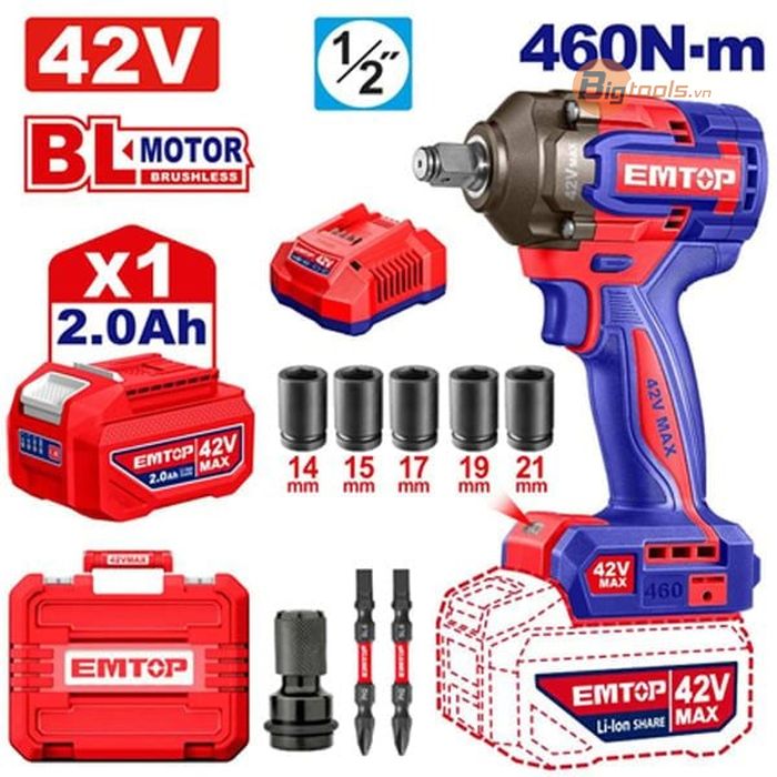 Bộ máy Bulong pin hiệu suất cao  EMTOP - ECIWL42461